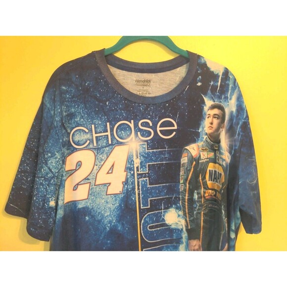 Official Hendricks Motorsports CHASE ELLIOT 24 All-Over Print Nascar Mens Tee XL - Picture 3 of 6
